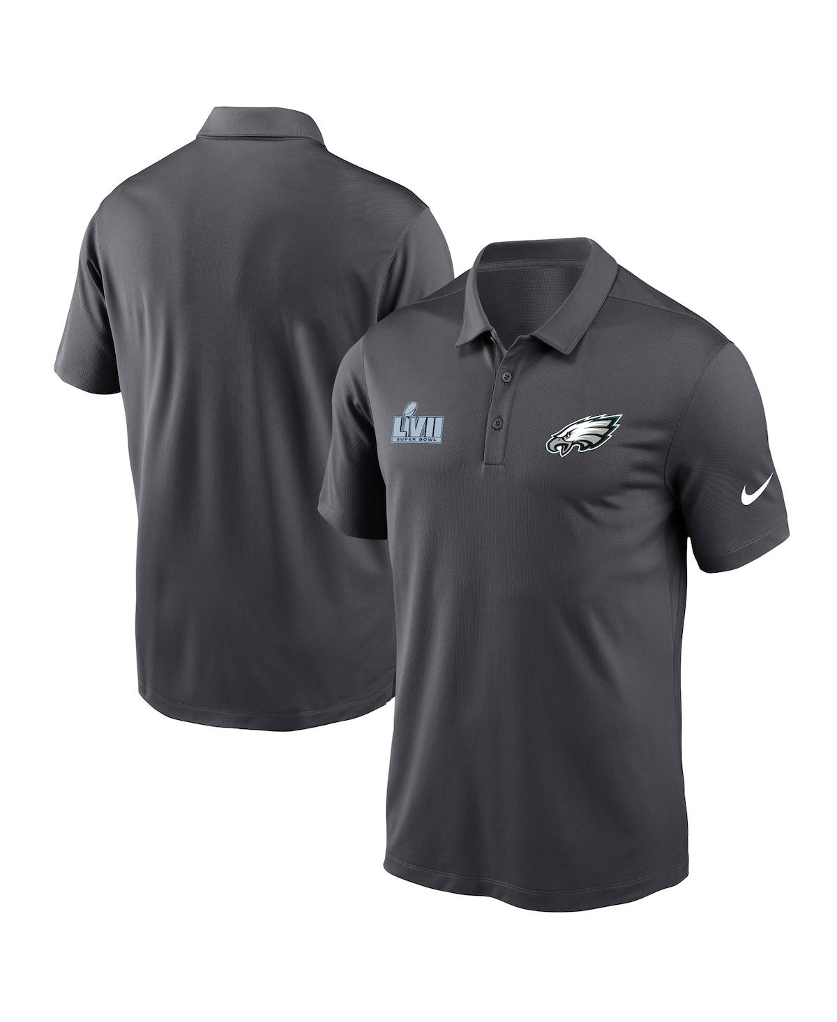 Nike Men's  Anthracite Philadelphia Eagles Super Bowl Lvii Left Chest Polo Shirt