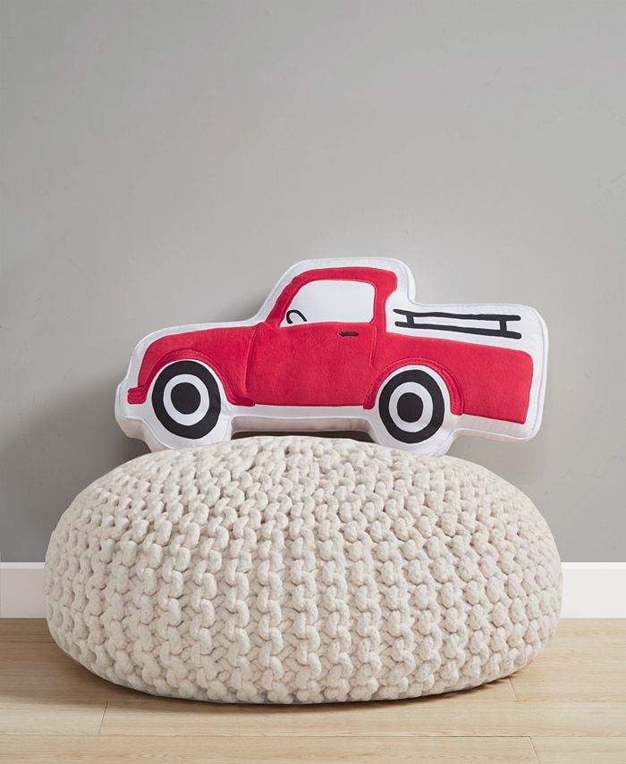 Charter Club Kids Red Truck Decorative Pillow 9.6