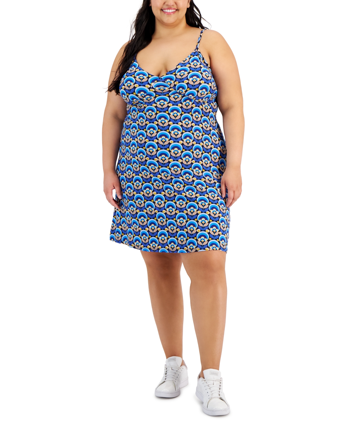 Full Circle Trends Trendy Plus Size Padded Cup Tank Dress