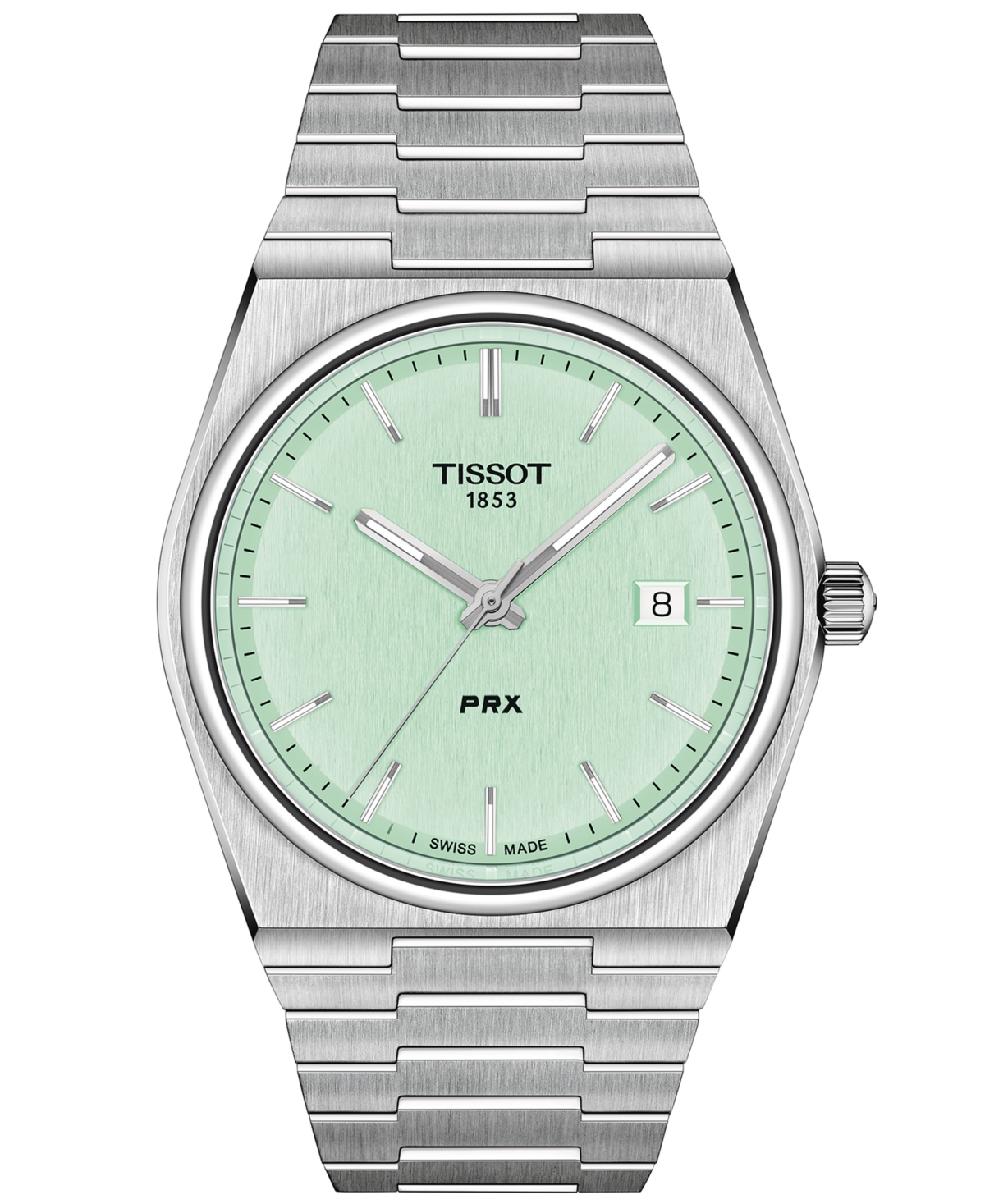 Tissot Men's Swiss Prx Stainless Steel Bracelet Watch 40mm In Grey