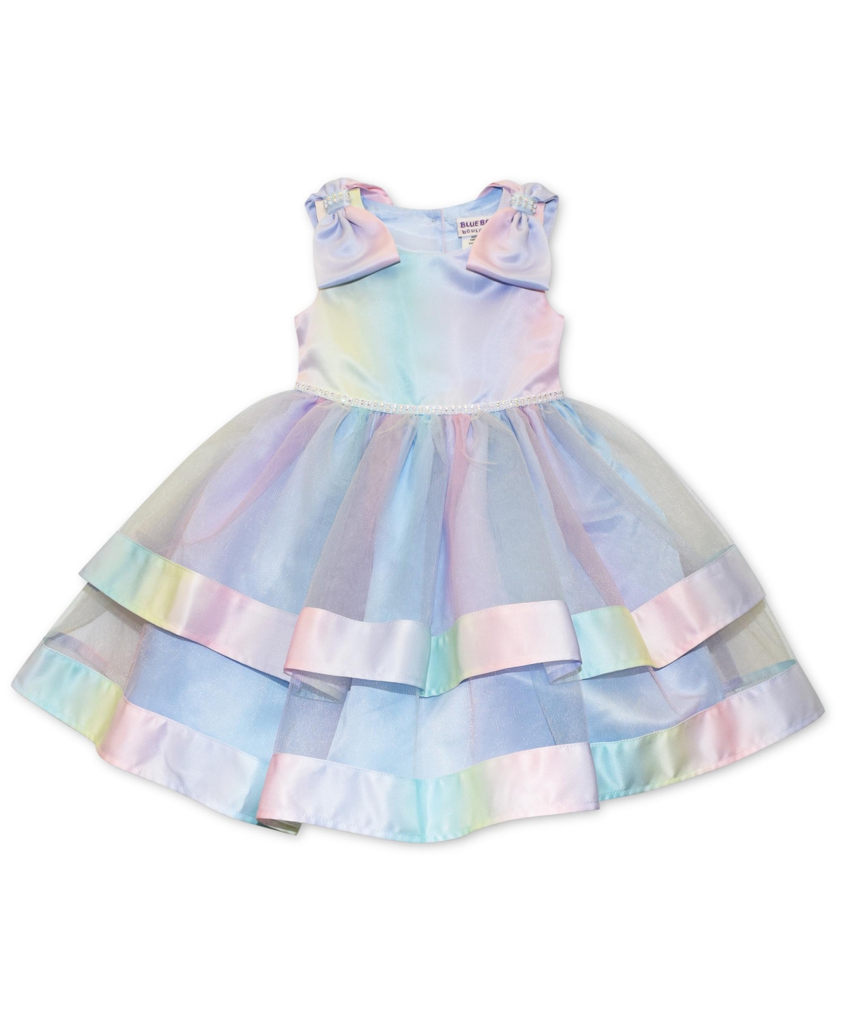 BLUEBERI BOULEVARD LITTLE GIRLS SLEEVELESS DOUBLE TIERED DRESS 