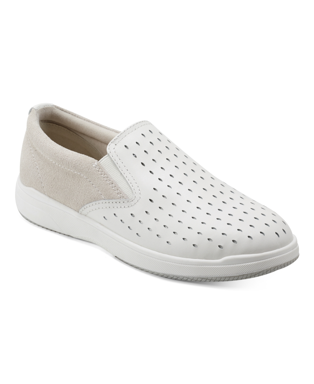 Earth Women's Nel Laser Cut Round Toe Casual Slip-On Sneakers - Light Natural Nubuck