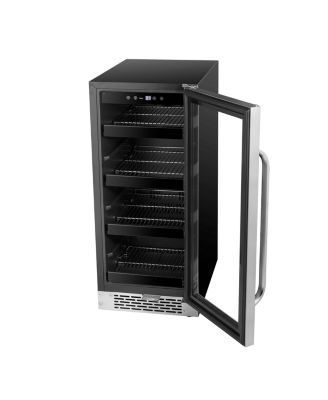 15 inch Built-In 80 Can Undercounter StainlessSteel Beverage Refrigerator