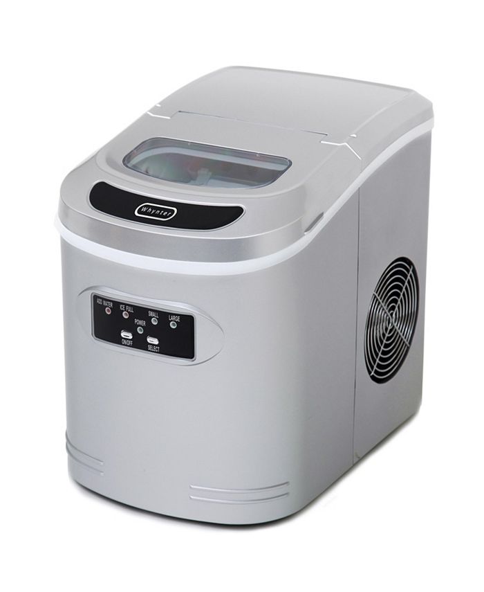 Whynter Compact Portable Ice Maker 27 lb capacity Metallic Silver