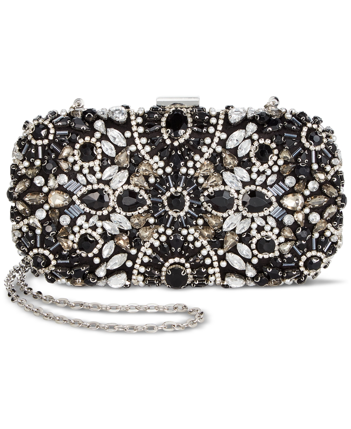 Inc International Concepts Beaded Alyssa Embellished Clutch, Created For Macy's In Black