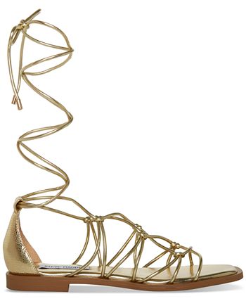 Steve Madden Women's Ainsley Knotted Lace-Up Ankle-Tie Sandals - Macy's