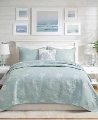 Seaside Reversible 4-Pc. Quilt Set, Full/Queen