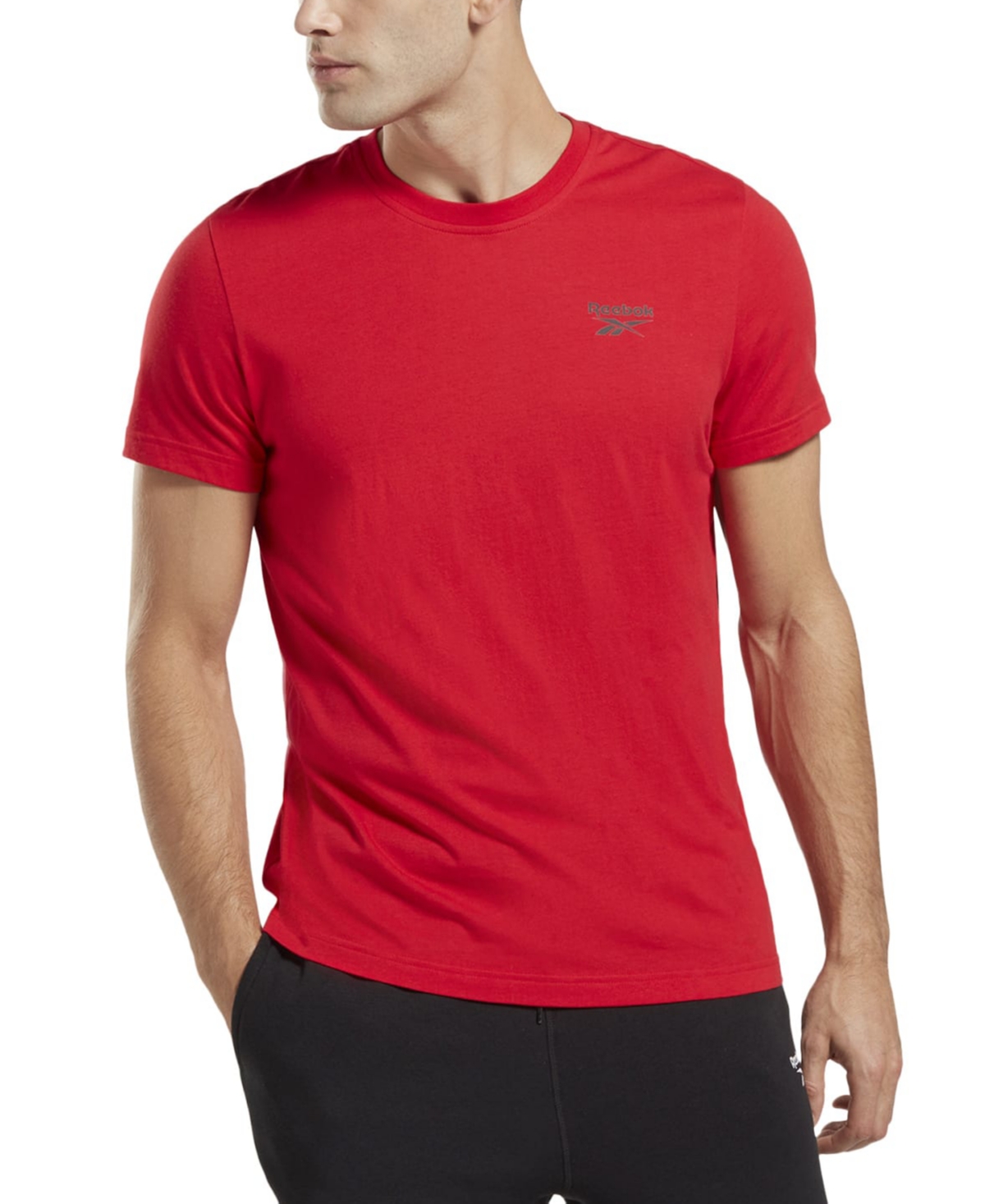 Shop Reebok Men's Identity Classic Logo Graphic T-shirt In Vector Red