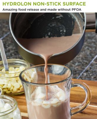 Aluminum 1 Quart Evolve Non-Stick Saucepan with Pouring Spouts