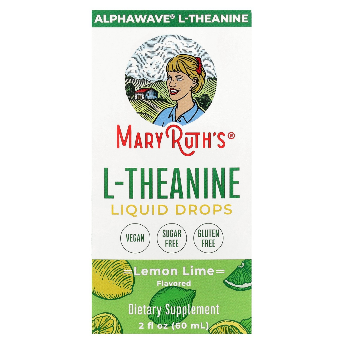 MaryRuth s L-Theanine 200mg Liquid Drops Stress Relief Supplement Vegan 30 Servings