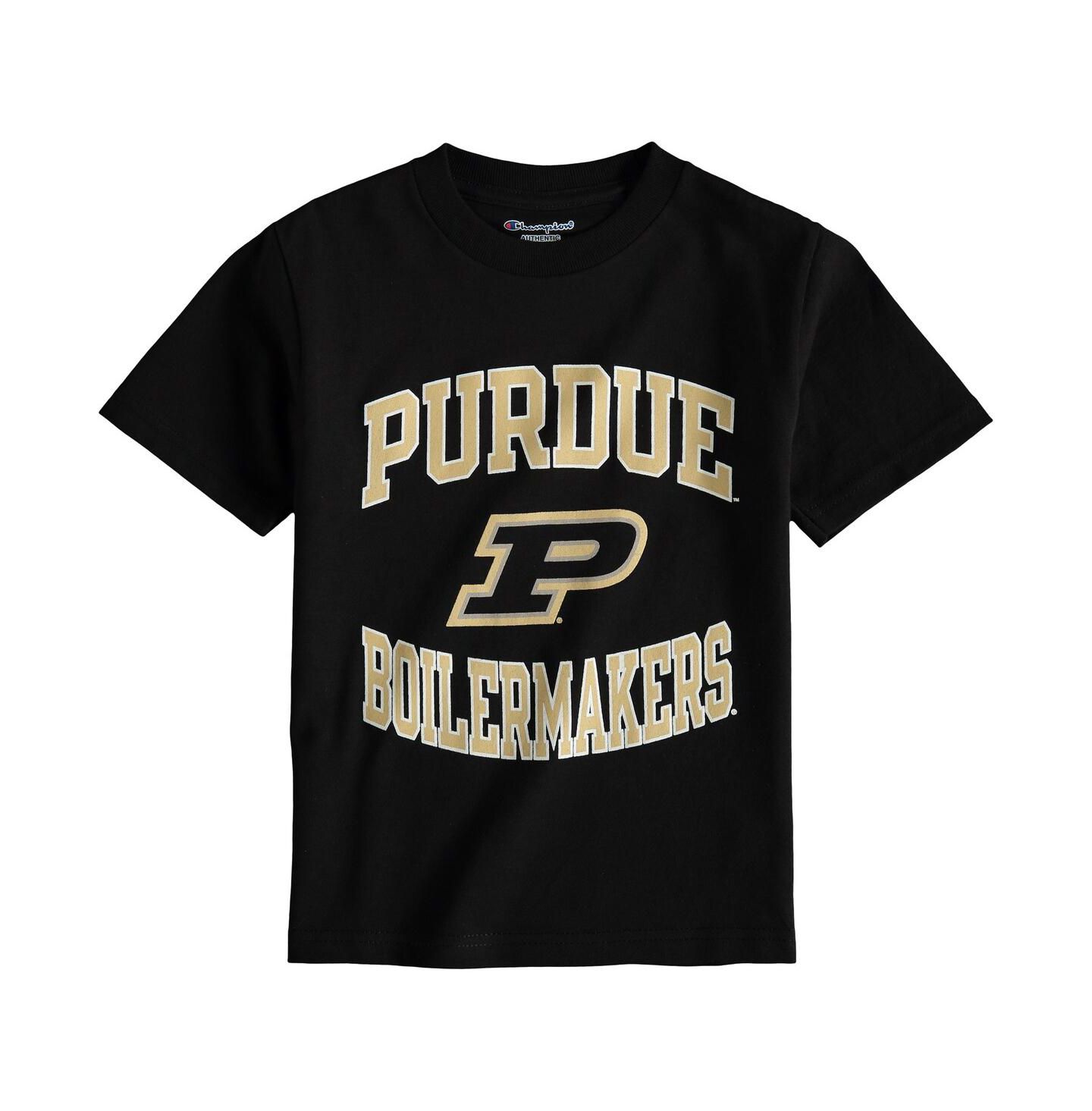 Футболка Champion Black Purdue Boilermakers Circling Team Jersey T-shirt для мальчиков — фото 1