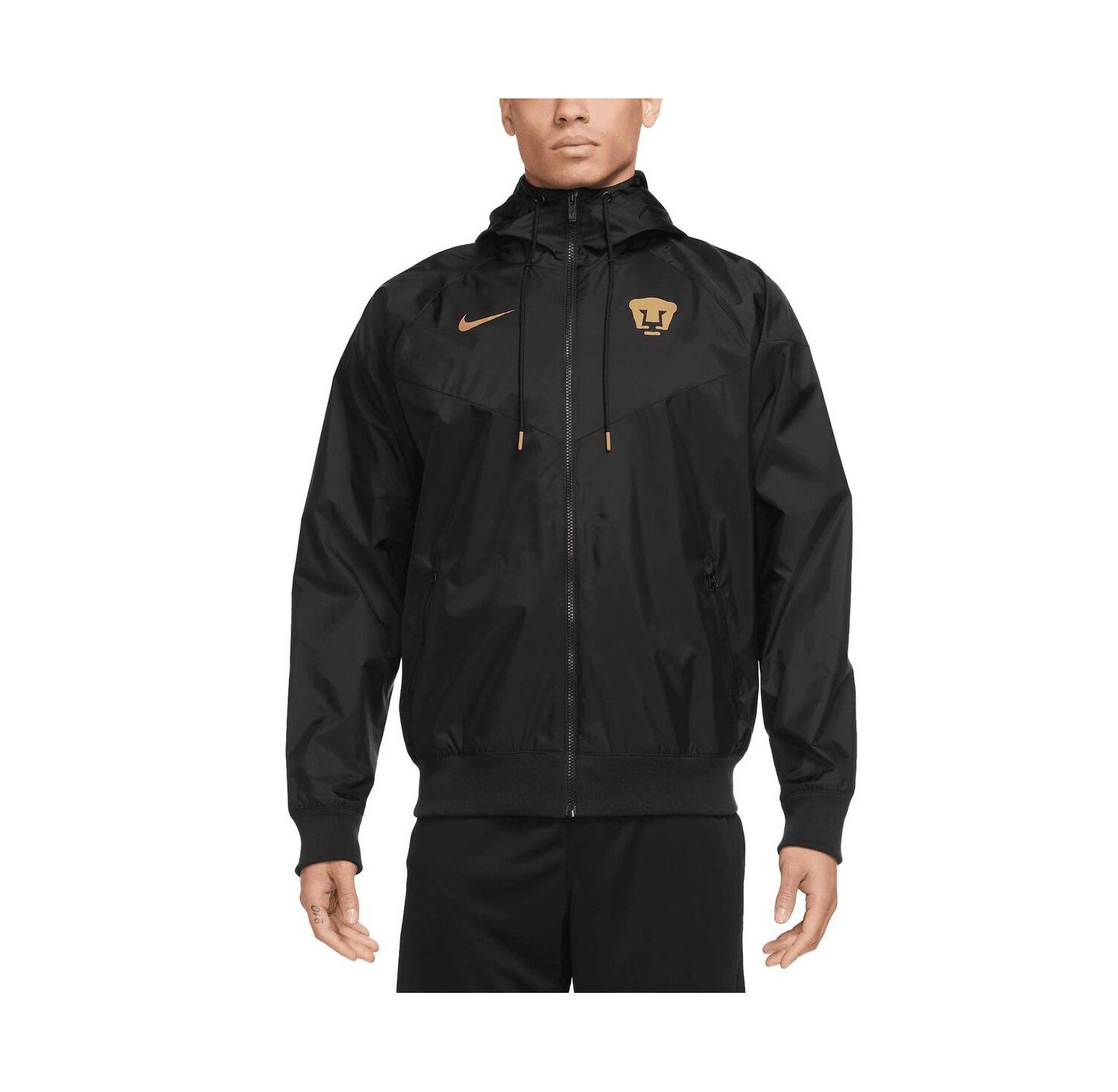 Men's Black Pumas Windrunner Raglan Full-Zip Jacket