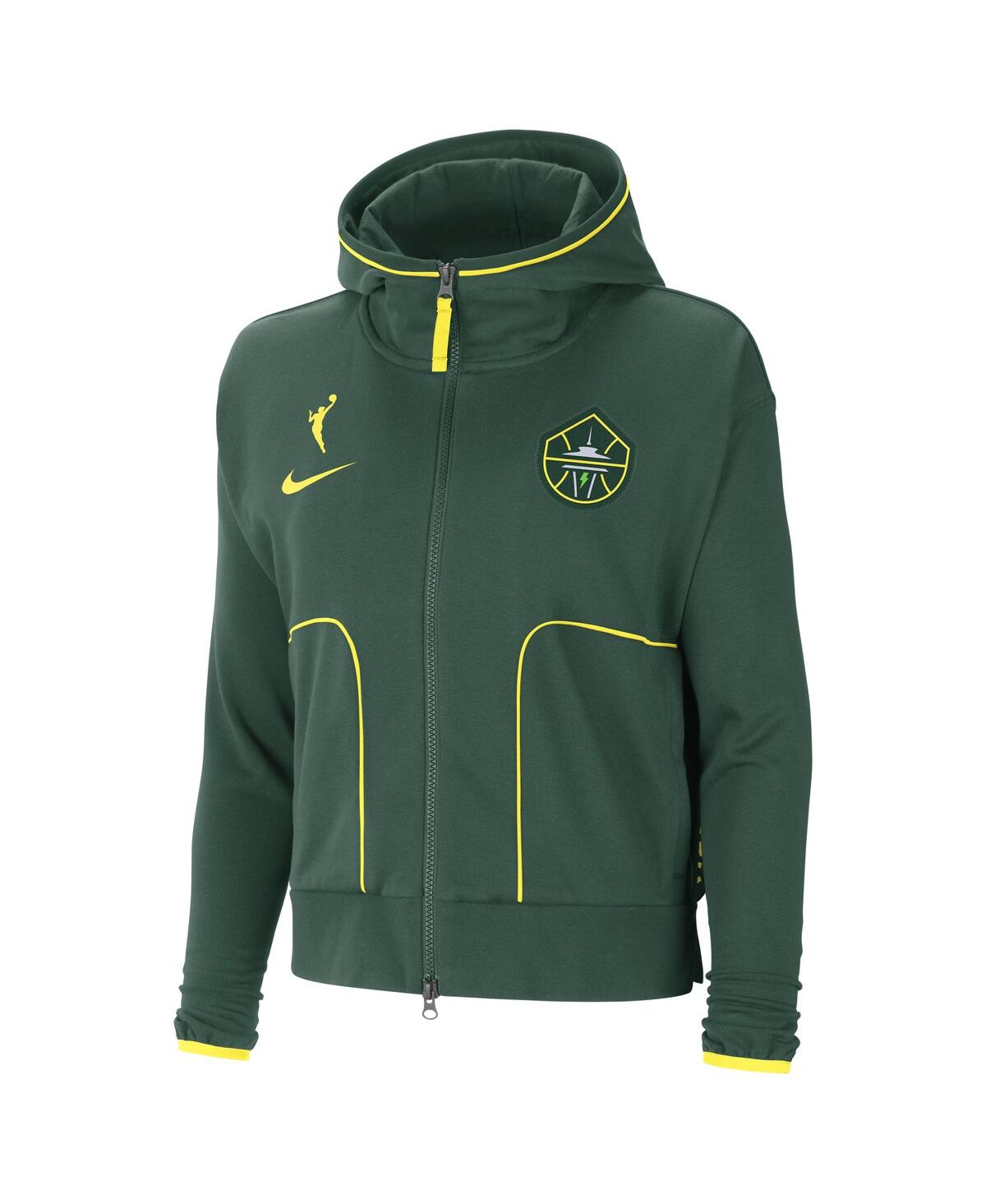 Shop Nike Women's  Green Seattle Storm Full-zip Knit Jacket