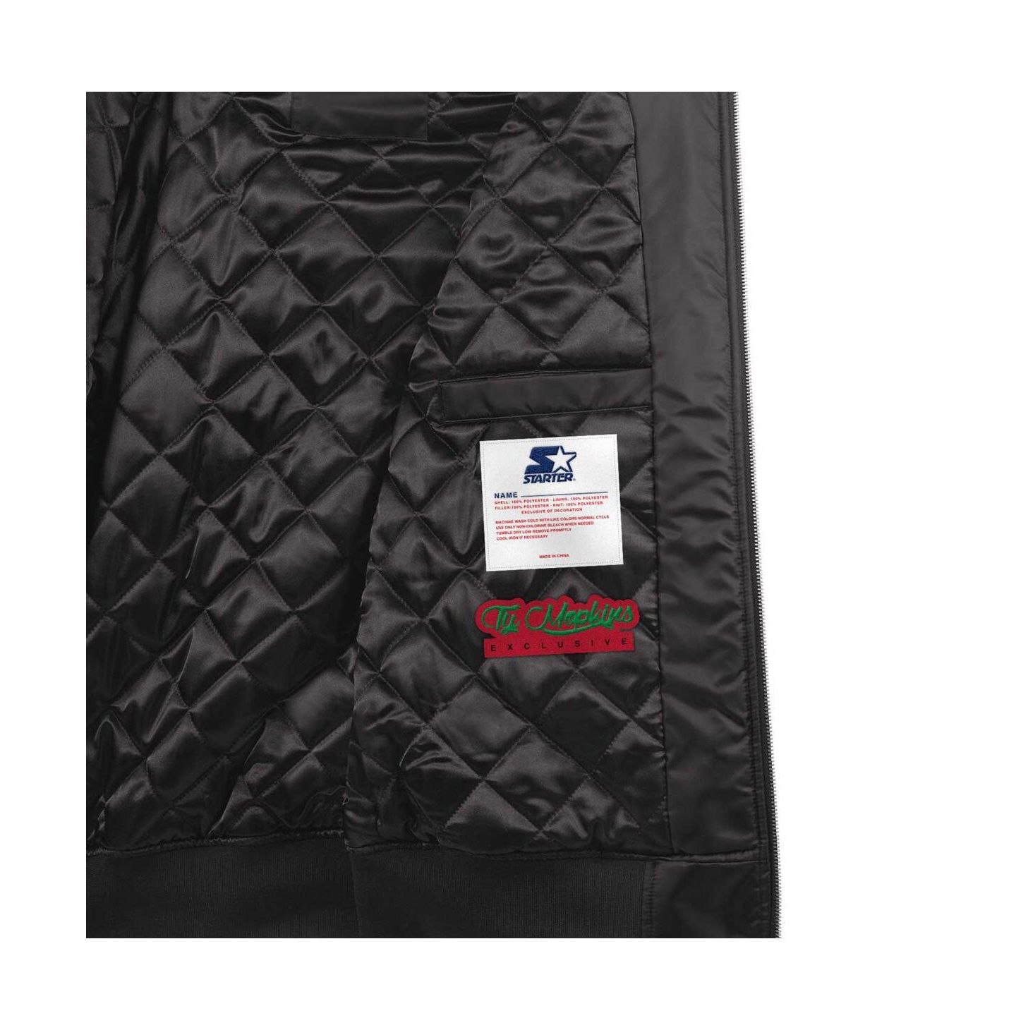 Мужская куртка Starter x Ty Mopkins Black New York Yankees Black History Month Satin Full-Zip — фото 4