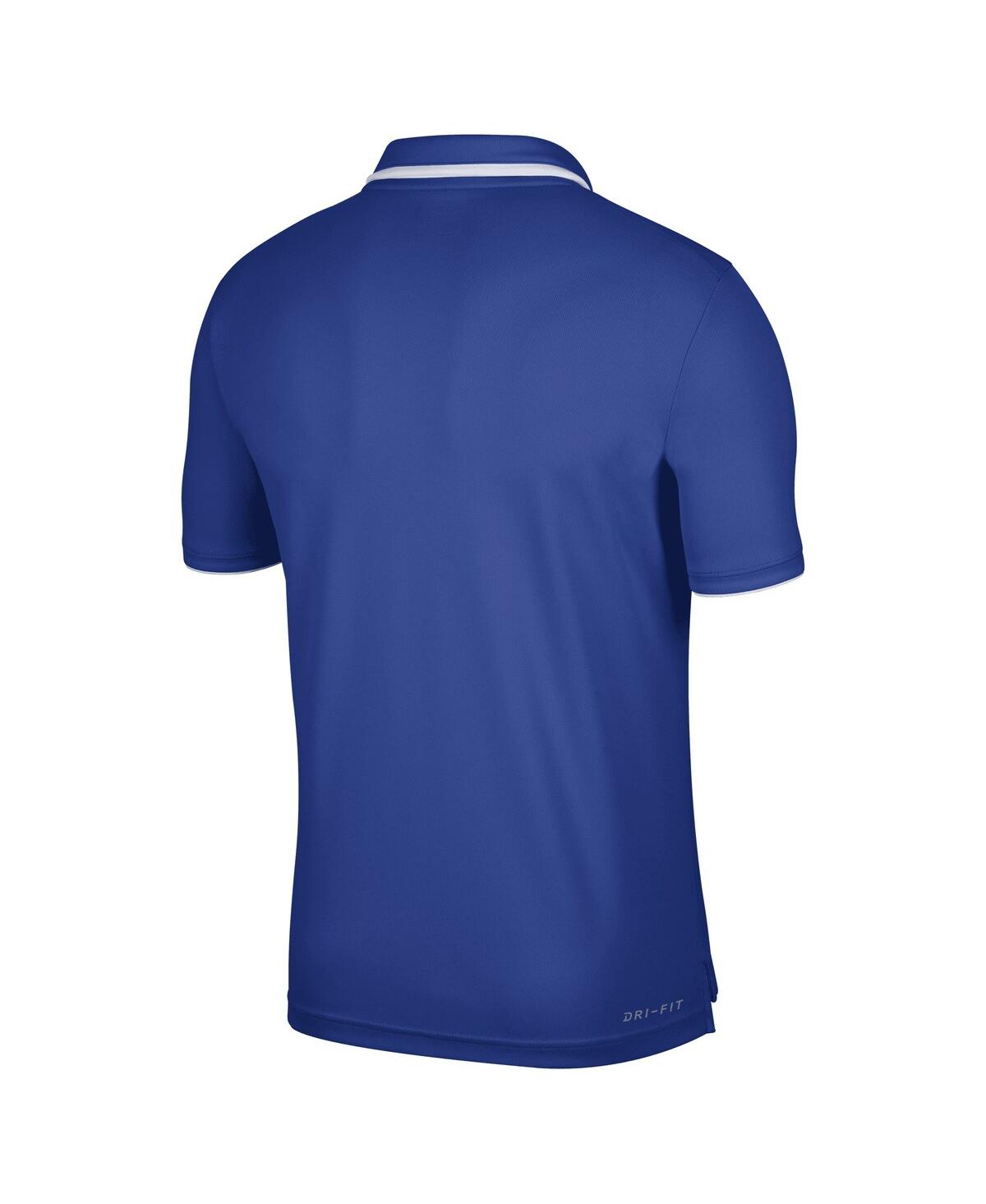 Shop Nike Men's  Royal Duke Blue Devils Wordmark Performance Polo Shirt