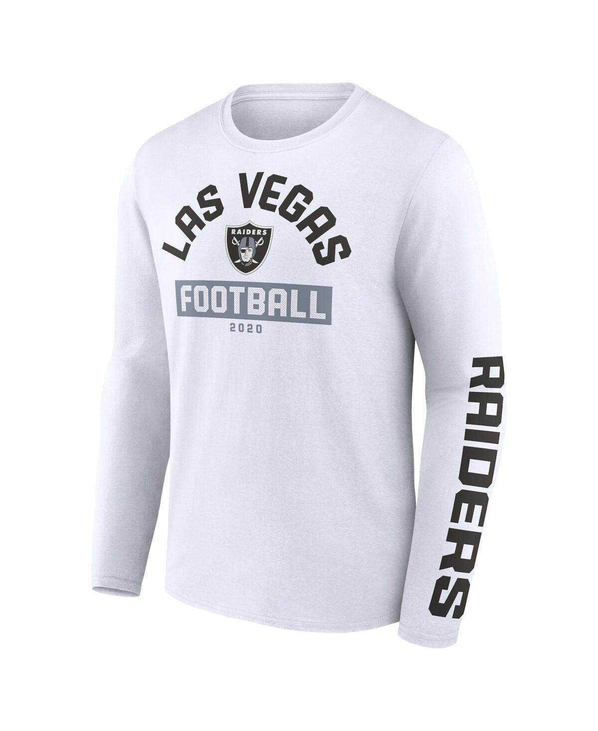 Fanatics Branded Black/white Las Vegas Raiders Long And Short Sleeve Two-pack T-shirt In Black,white