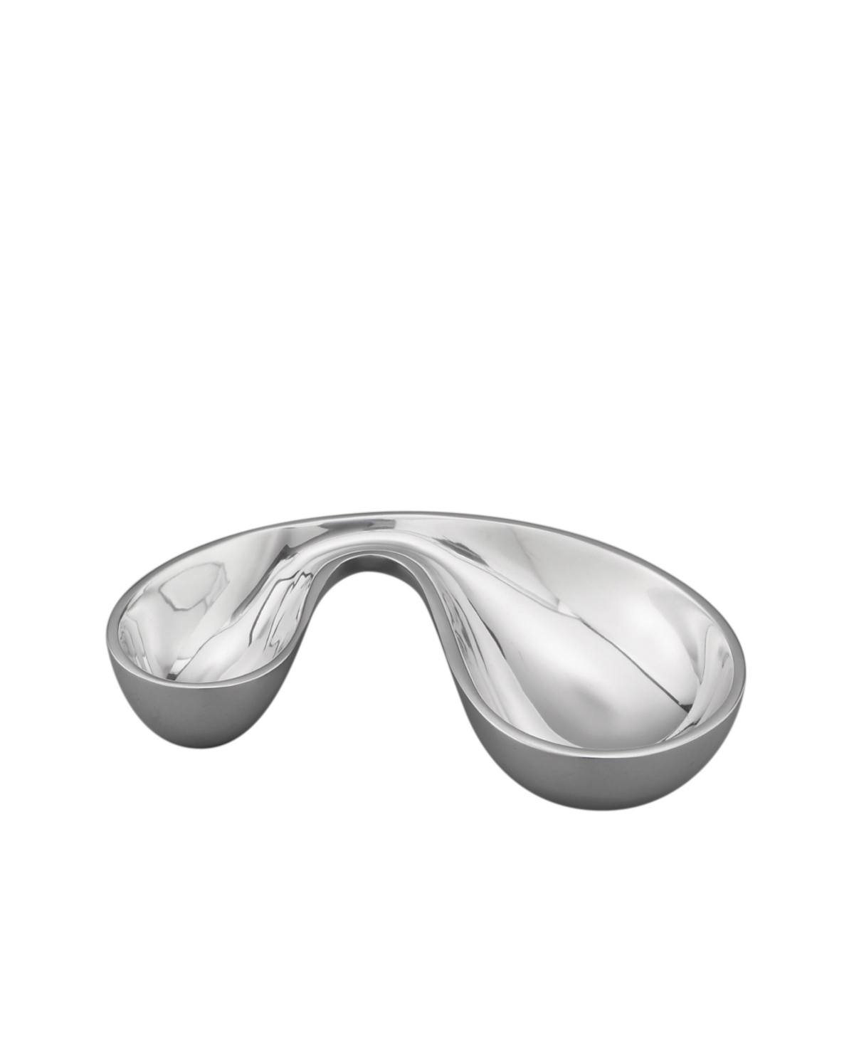 Shop Nambe Alloy Morphik Olive Bowl, 8.75" X 4.5" In Silver