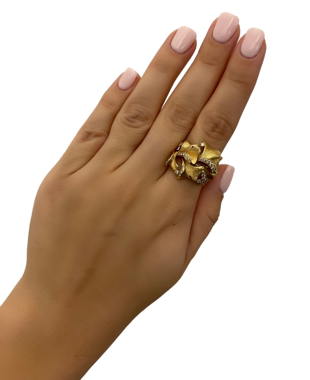 Le Vian Nude Diamond Sculptured Flower Statement Ring (1/2 ct. t.w.) in 14k Gold