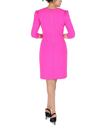 julia jordan Women s Pleated Ruffled Front Sheath Dress Macy s