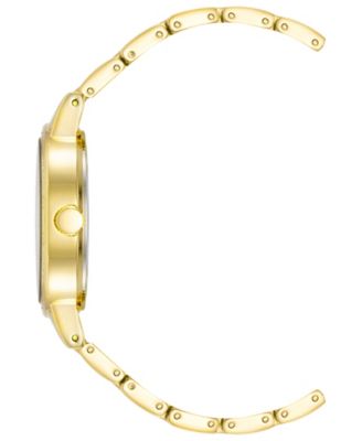 Women's Three Hand Quartz Gold-Tone Alloy Watch, 36mm