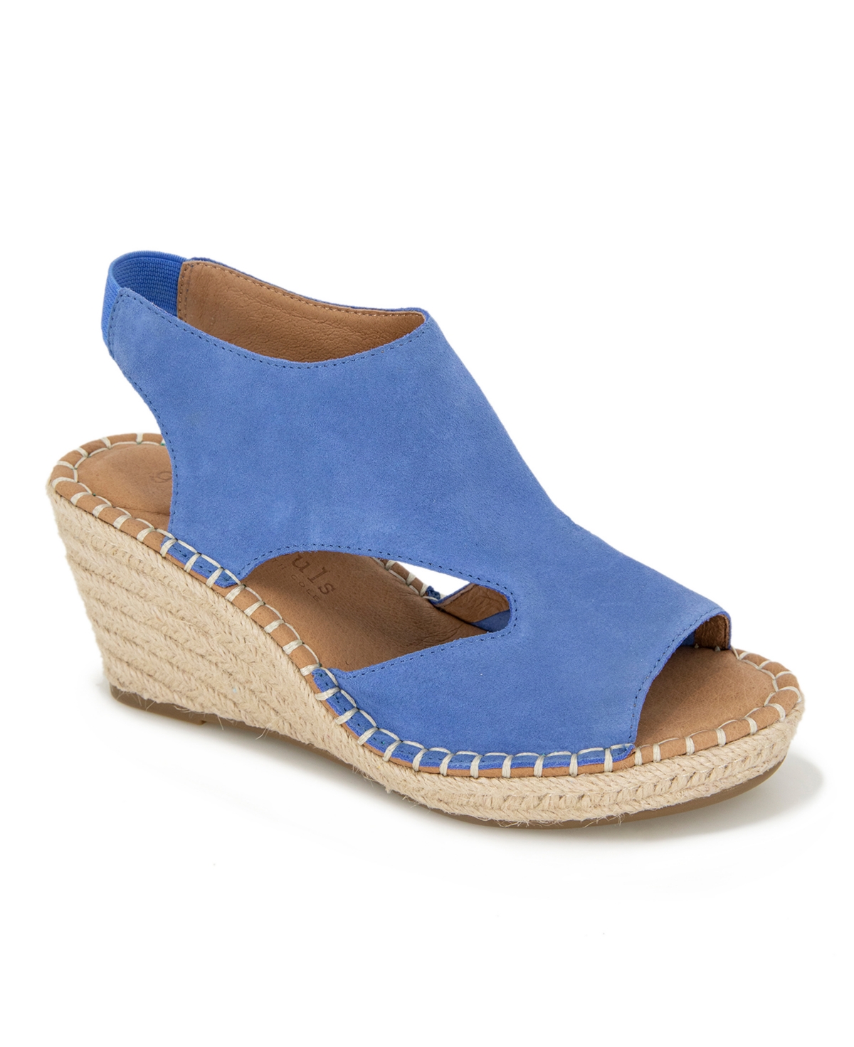 Shop Gentle Souls Women's Cody Wedge Espadrille Sandals In Denim Blue Suede