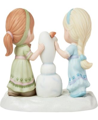 222025 Disney Showcase Frozen Building A Snowman Is Better With You Disney Frozen Bisque Porcelain Figurine