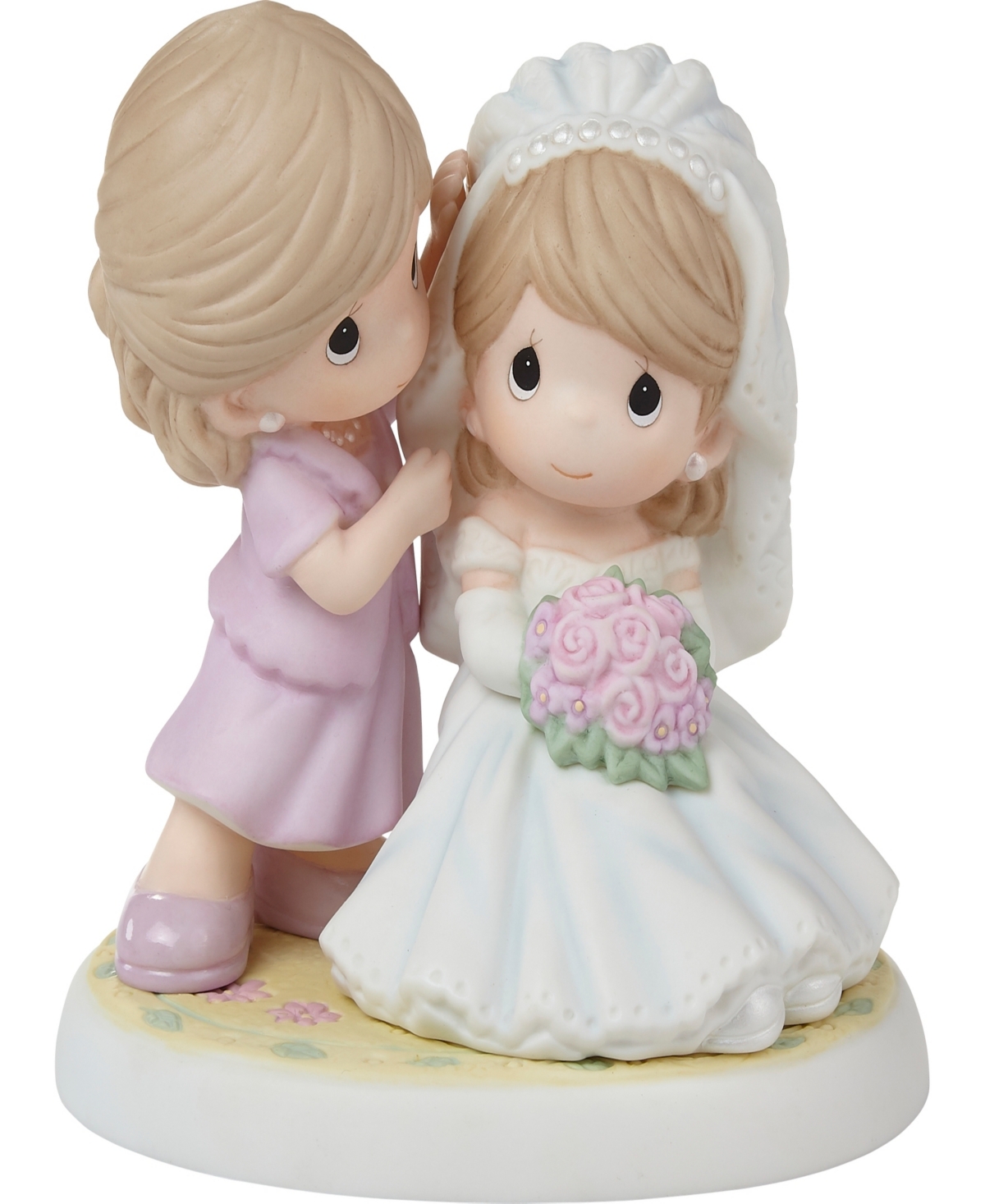 Precious Moments 222008 Today A Bride, Always A Daughter Bisque Porcelain Figurine In Multicolored