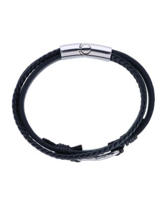 Infinity Triple Band Secure Clasp Leather Bracelet