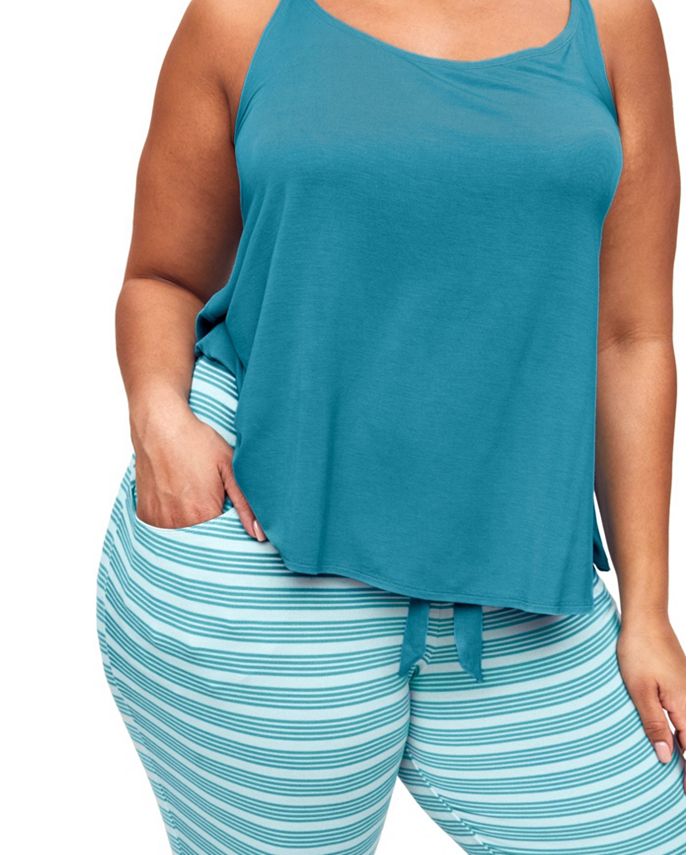 Adore Me Clair Women's PlusSize Pajama Tank & Jogger Pajama Set Macy's