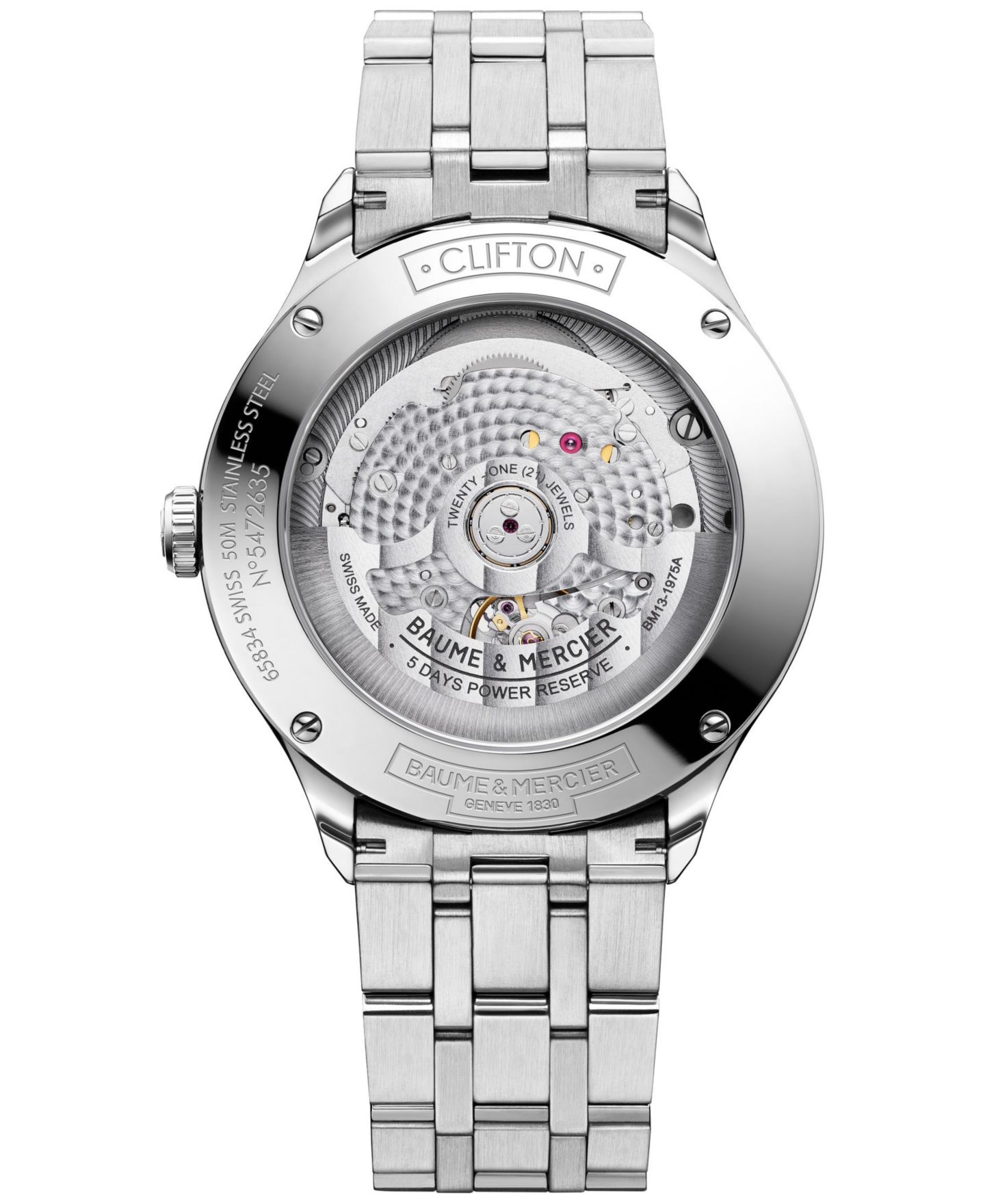 Мужские часы Baume & Mercier Swiss Automatic Clifton Stainless Steel Bracelet Watch 40mm — фото 3