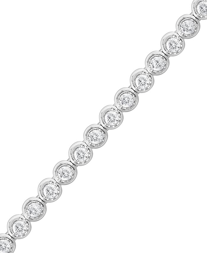 Macy's Diamond Tennis Bracelet (3 ct. t.w.) in 10k White Gold Macy's