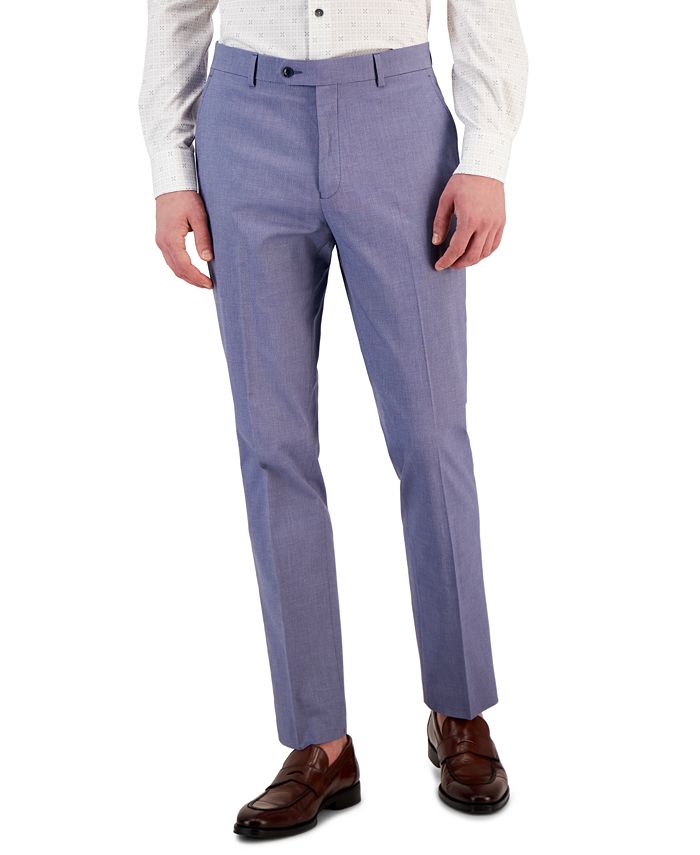DKNY Men's Modern-Fit Light Gray Stretch Dress Pants - Macy's