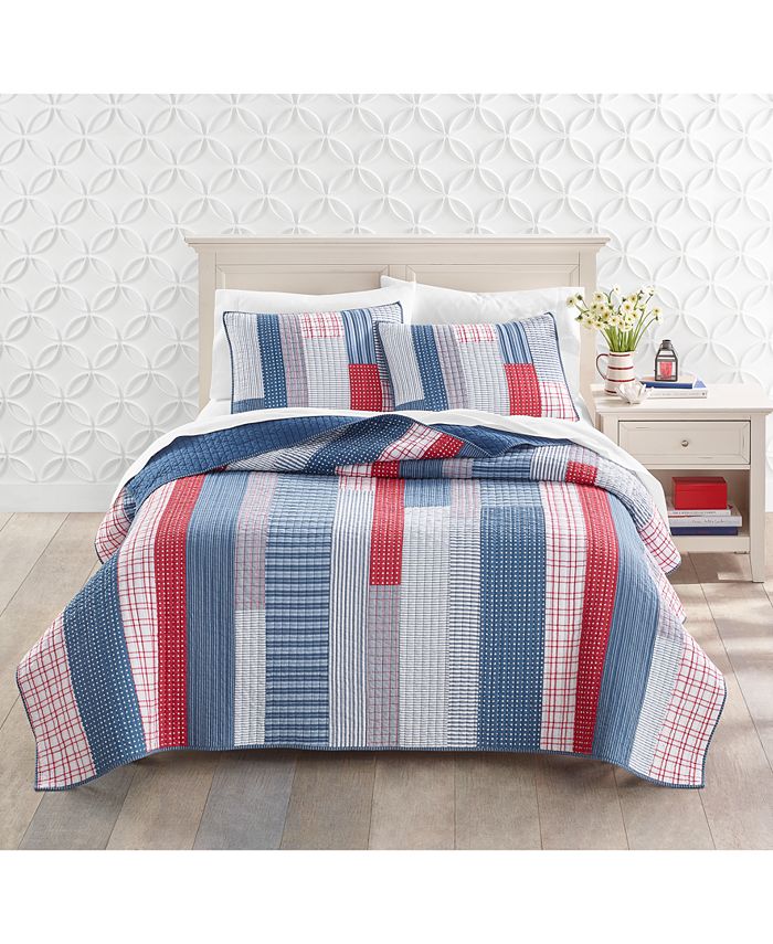 Charter Club Americana Stripe Quilt, Full/Queen, Created for Macy's