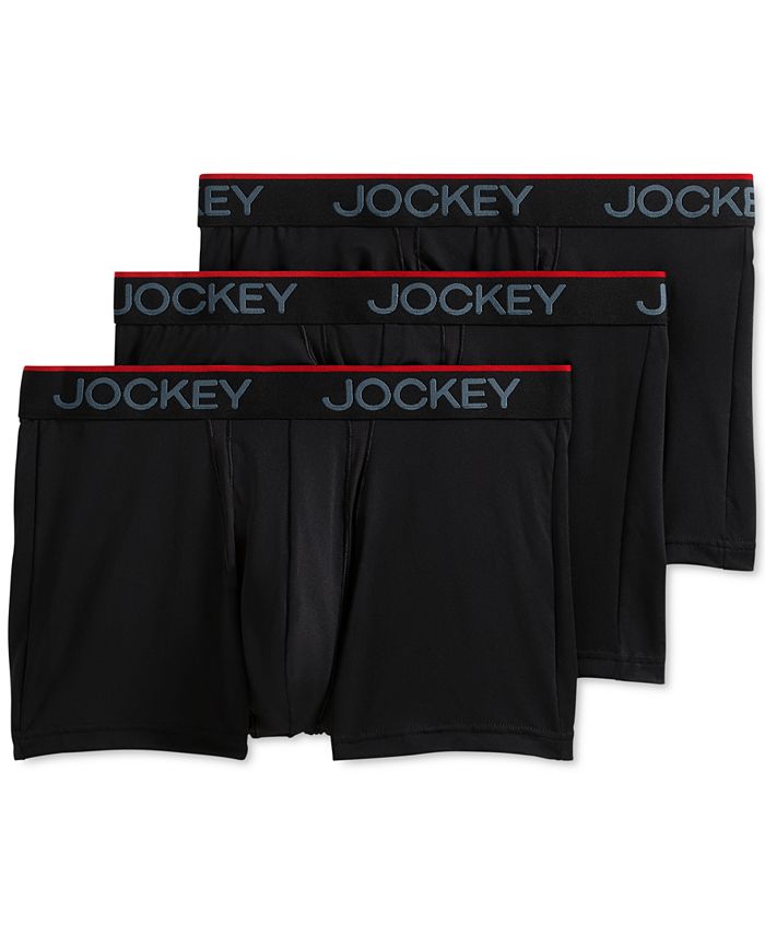 Jockey Men's 3-Pk. Chafe-Proof Pouch Microfiber Trunks - Macy's