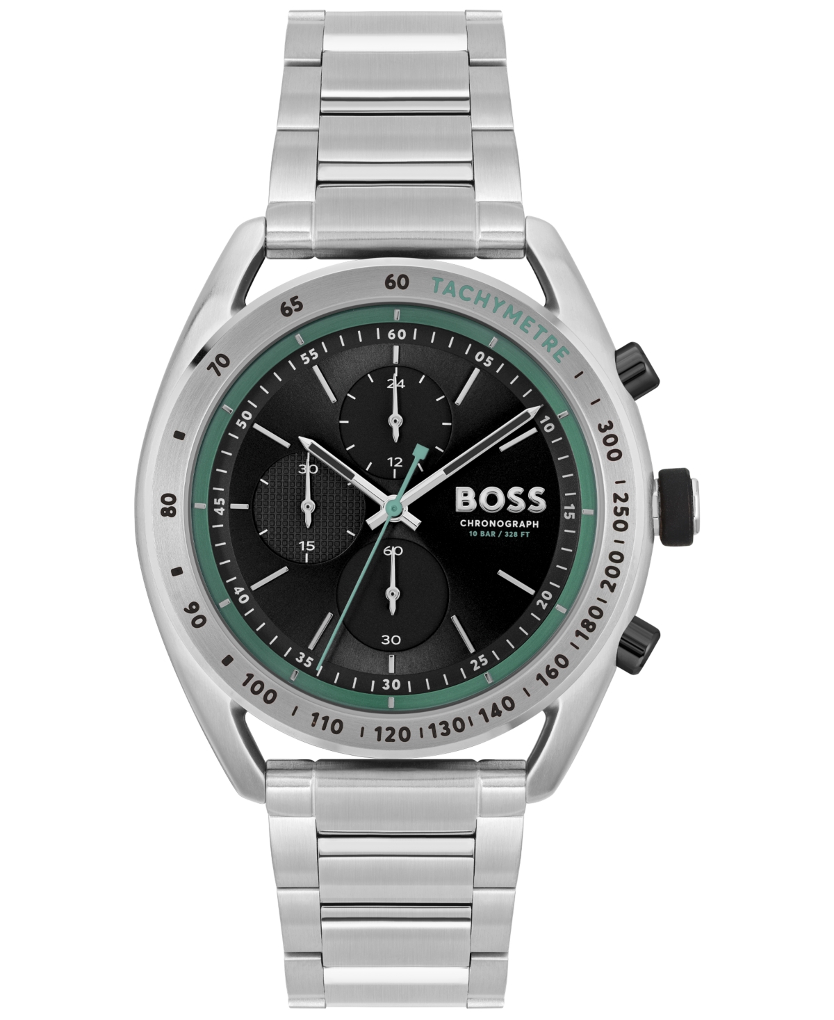 Hugo Boss Boss Men's Center Court Quartz Chronograph Silver-tone Stainless Steel Watch 44mm