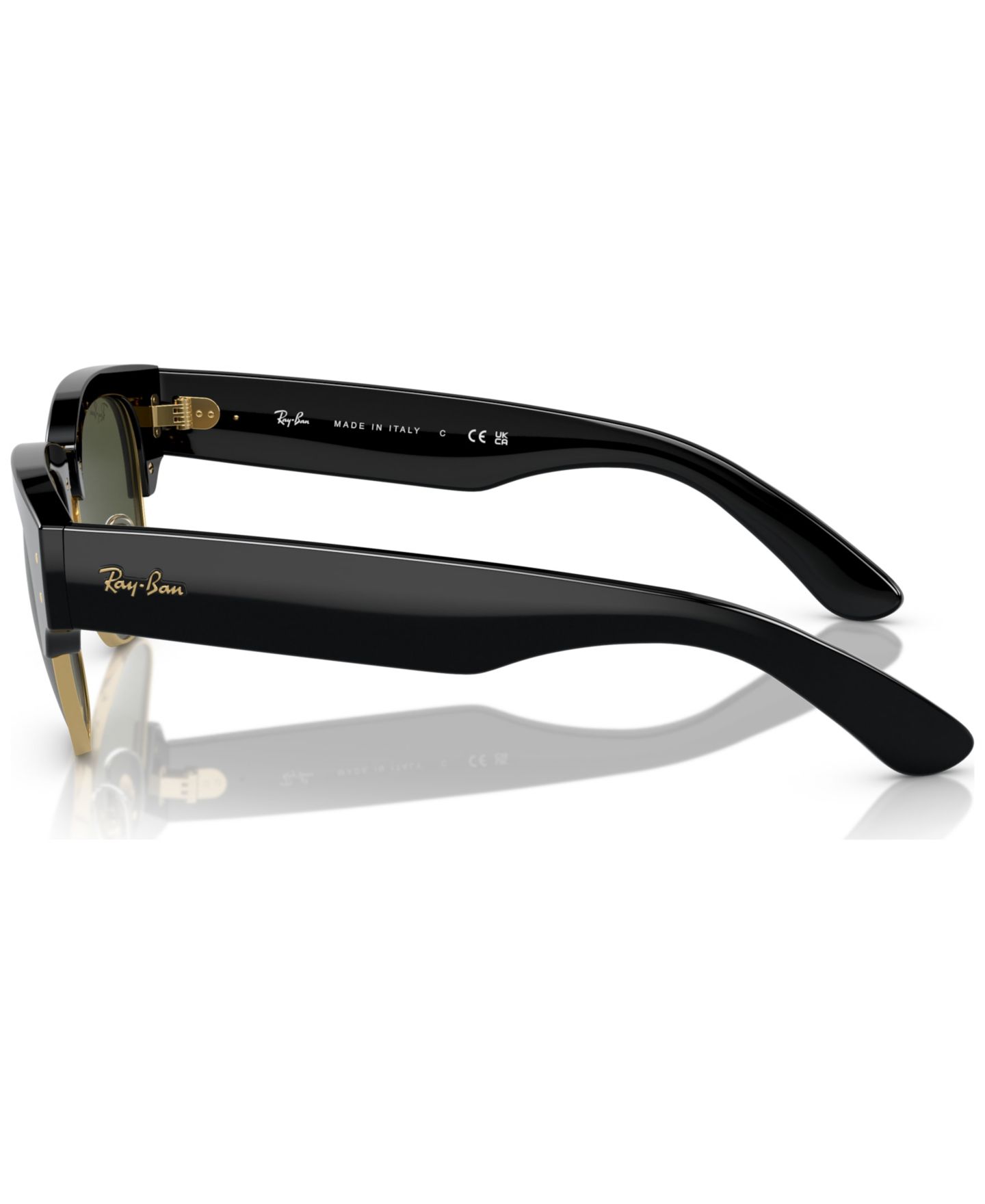 Солнцезащитные очки Ray-Ban Unisex Sunglasses, Mega Clubmaster, цвет: Чёрный золотой — фото 3