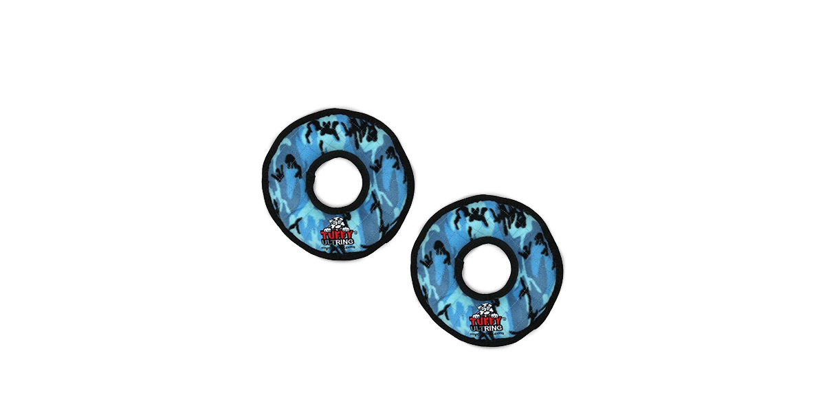 Ultimate Ring Camo Blue, 2-Pack Dog Toys - Blue