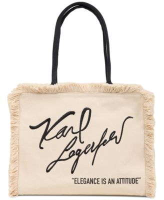 KARL LAGERFELD PARIS - Margot Market Medium Cotton Tote