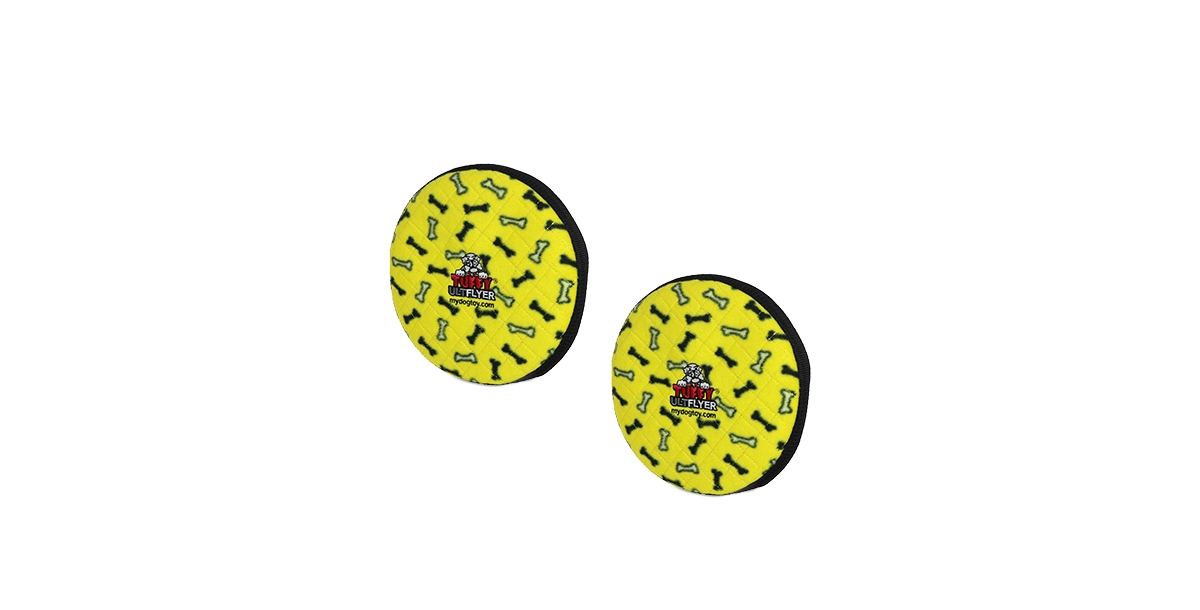 Ultimate Flyer Yellow Bone, 2-Pack Dog Toys - Yellow
