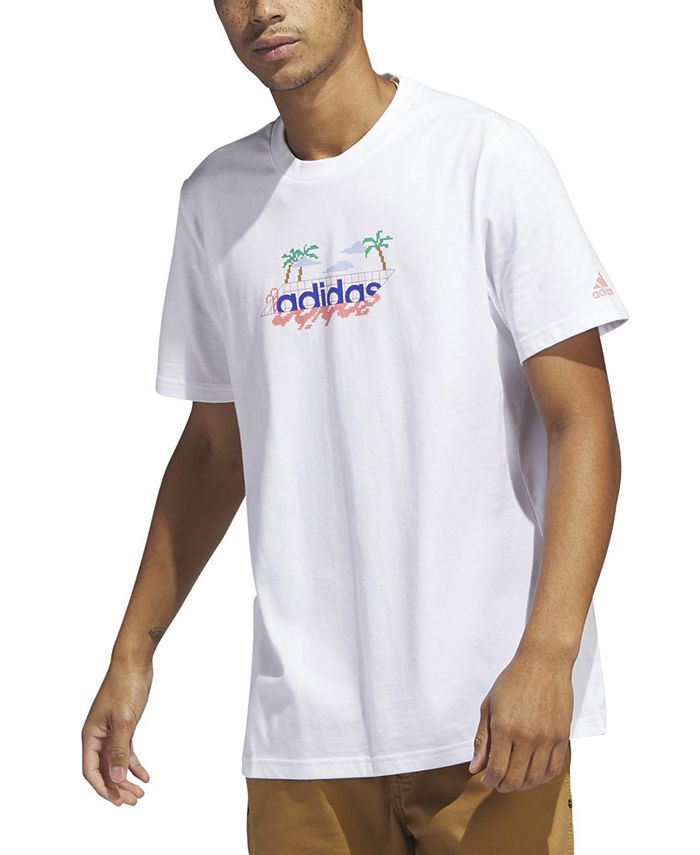adidas Men's Short-Sleeve Crewneck Beach Graphic T-Shirt - Macy's
