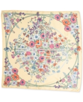 Giani Bernini Women's Logo Rope Floral Square Scarf - Yellow Multi