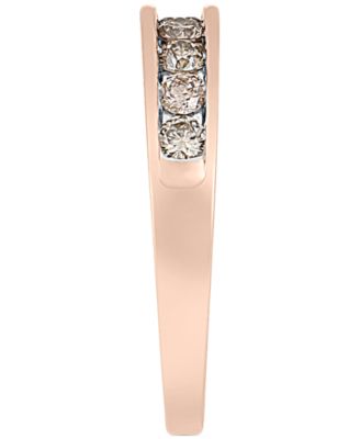 Diamond Channel Ring (1/2 ct. t.w.) in 14k Yellow or Rose Gold
