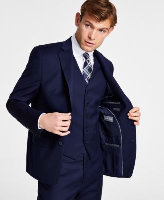 Men's Classic-Fit Wool-Blend Stretch Solid Suit Jacket
