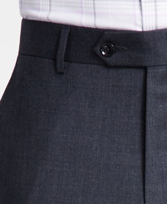 Men's Classic-Fit Wool-Blend Stretch Solid Suit Separates Pant