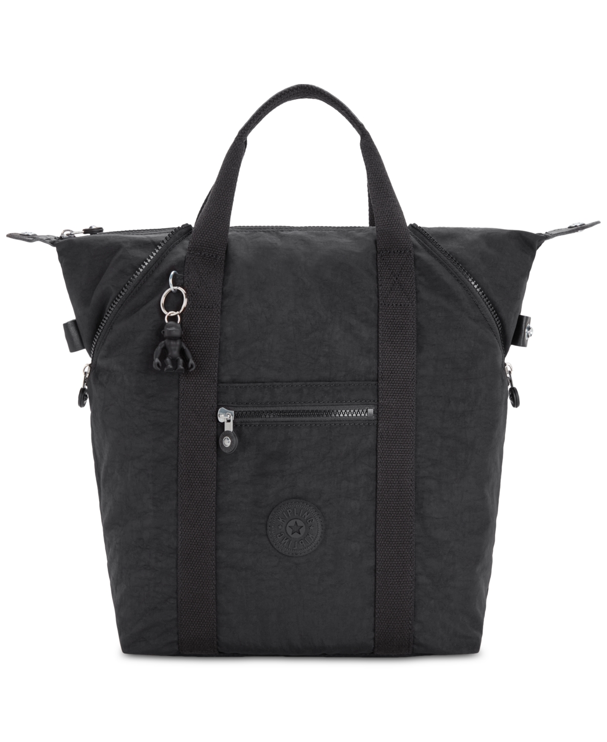 Kipling 's Art Tote Large Nylon Laptop Zip-top Backpack In Black Noir