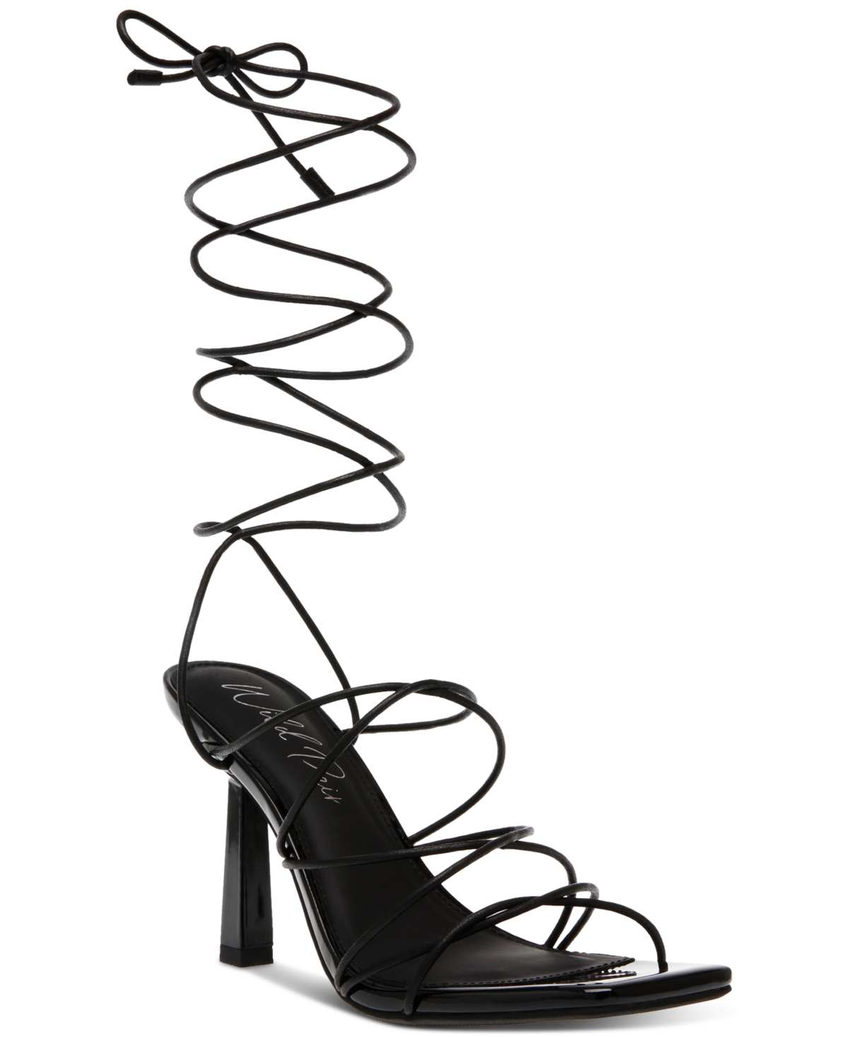 Shop Wild Pair Eross Lace-up Dress Sandals, Created For Macy's In Black