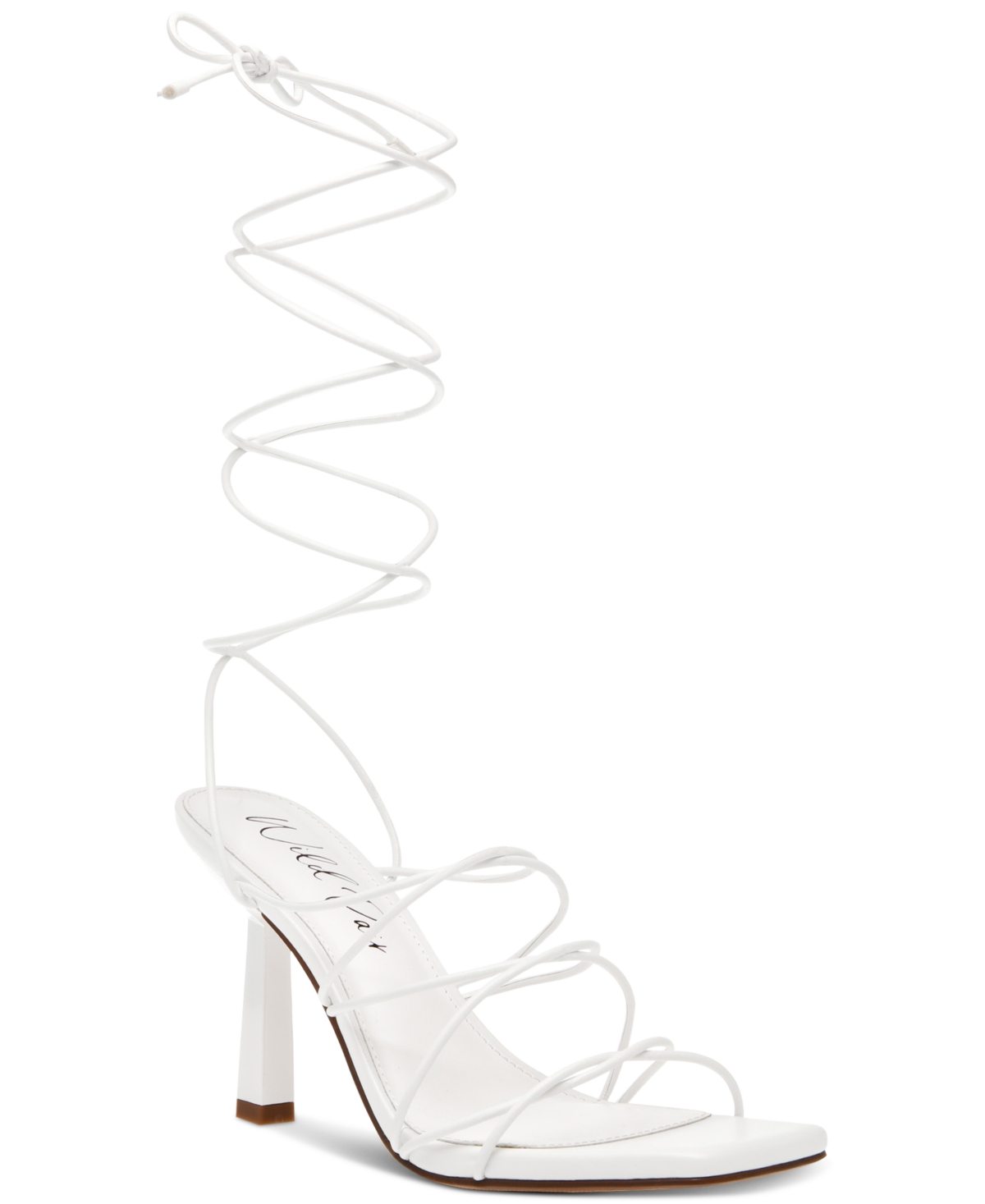 Wild Pair Eross Lace-up Dress Sandals, Created For Macy's In White