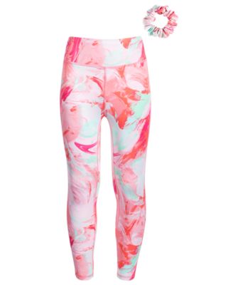 ID Ideology - Big Girls 2-Pc. Scratched Paint 7/8 Length Leggings & Scrunchy Set