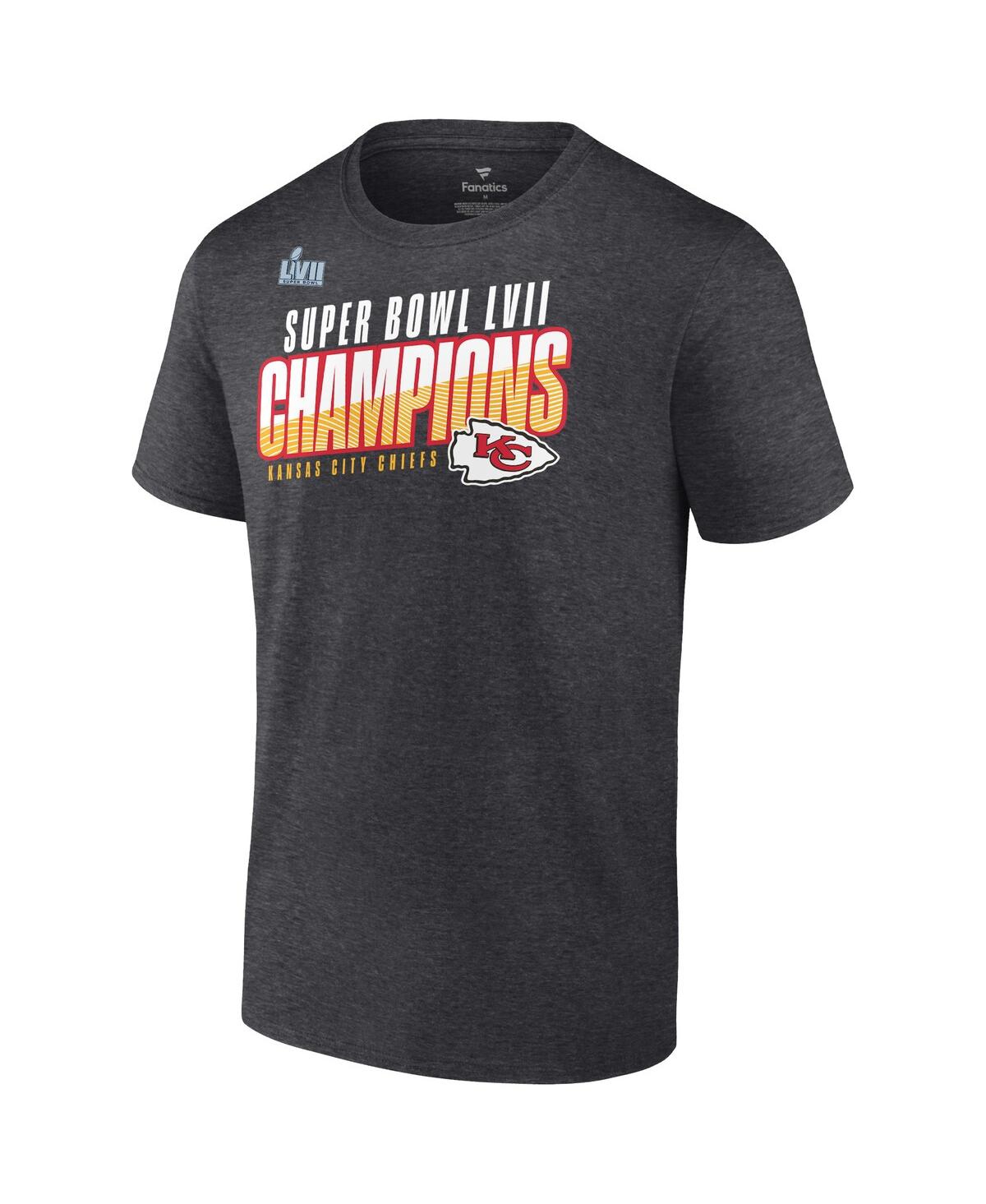 Men's FanaticsKansas City Chiefs Super Bowl Lvii Champions Victory Formation T-shirt - Heather Charcoal