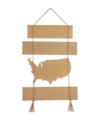 20.75" H Patriotic, Americana Word Sign Door Hanger